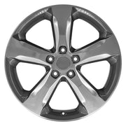 Set(4) 20x8.5 JP28 Gloss Gunmetal with Polished Face - 5x127 +50ET