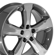 20x8.5 JP28 Gloss Gunmetal with Polished Face - 5x127 +50ET