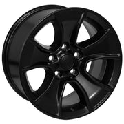 Set(5) 17x7.5 JP33 Satin Black - 5x127 +12ET