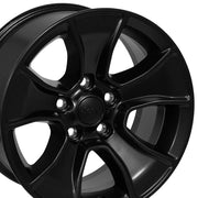 Set(5) 17x7.5 JP33 Satin Black - 5x127 +12ET