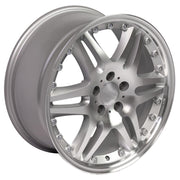 OE Wheels MB09 18x8.5 5x112 35et Gloss Silver Machined Wheel SET