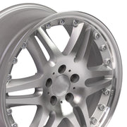 OE Wheels MB09 18x8.5 5x112 35et Gloss Silver Machined Wheel SET