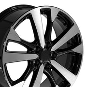 Set(4) 18x7.5 NS30 Gloss Black Machined - 5x114.3 +55ET