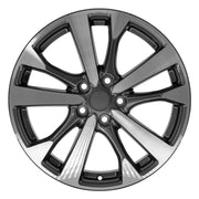 OE Wheels NS30 18x7.5 5x114.3 55et Gloss Gunmetal Machined Wheel SET