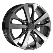 OE Wheels NS30 18x7.5 5x114.3 55et Gloss Gunmetal Machined Wheel SET