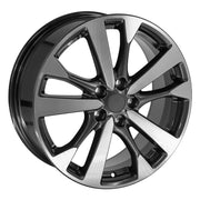 OE Wheels NS30 18x7.5 5x114.3 55et Gloss Gunmetal Machined Wheel SET