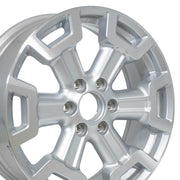 Set(4) 20x7.5 NS32 Gloss Silver Machined - 6x139.7 +50ET