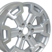 Set(4) 20x7.5 NS32 Gloss Silver Machined - 6x139.7 +50ET