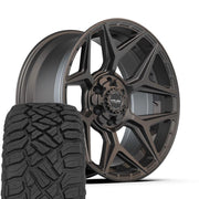 Set(4) 20x9 4P06 Satin Black - 6x135 &amp; 6x139.7 +0ET with 275/55r20 Sailun TerraMax RT Tires