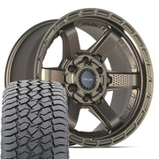 18" 4PLAY Wheels fit GM-Ford-Lincoln-Nissan-Toyota - 4PS63 Satin Bronze 18x9, Sailun Tires Set