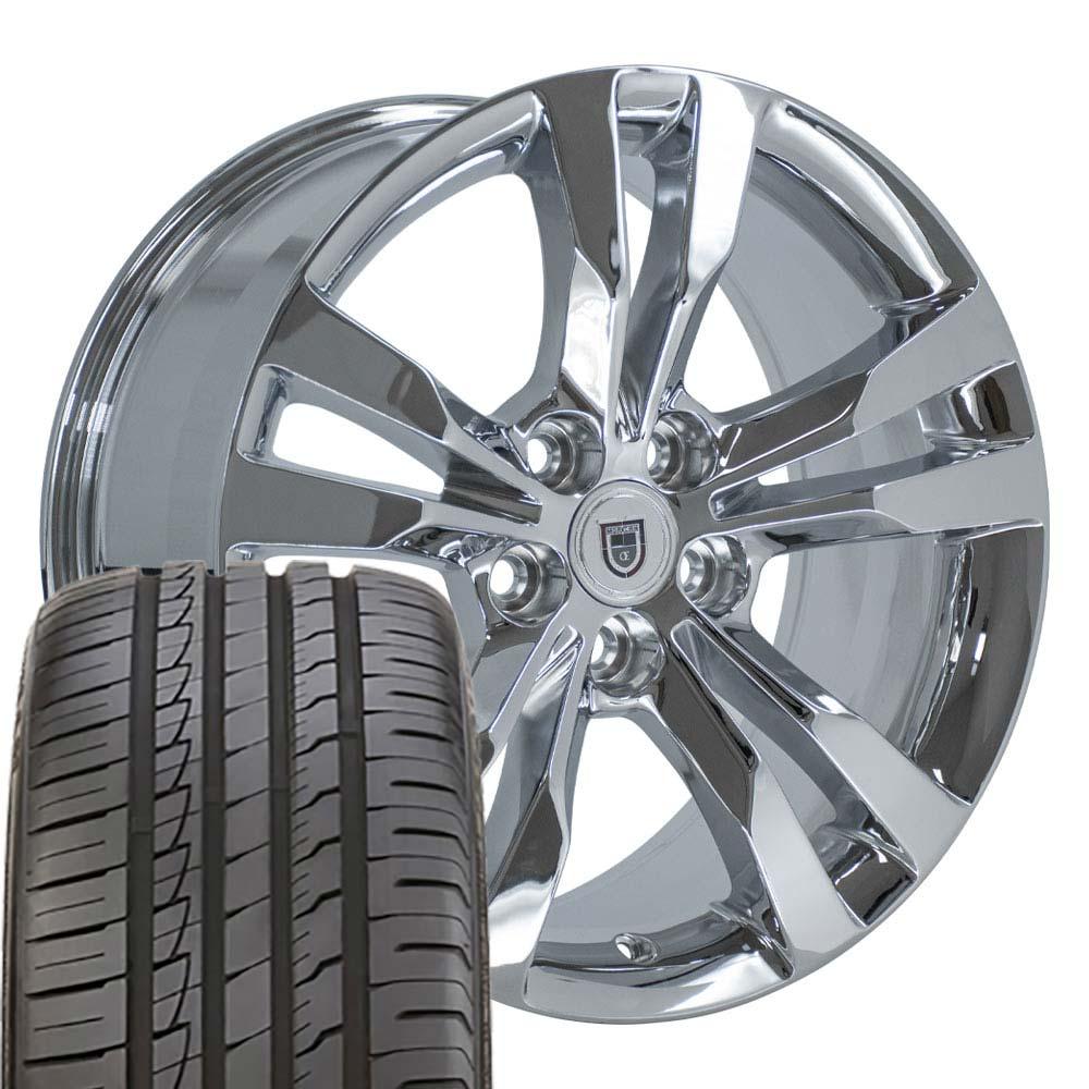 CTS Wheels and Tires CA15A 18x8.5 Chrome Rims with Ironman Tires