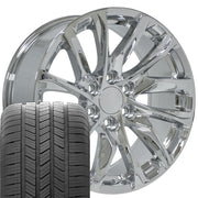 Set(4) 20x9 CA90 Chrome - 6x139.7 +28ET with 275/55r20 Goodyear Eagle LS2 Tires