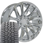 Set(4) 20x9 CA90 Chrome - 6x139.7 +28ET with 275/55r20 Sailun TerraMax AT2 Tires