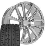 Set(4) 24x10 CA90 Chrome - 6x139.7 +28ET with 295/35r24 Ironman iMove GEN 2 Tires