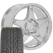 OE Wheels CV01 17x9.5 5x120.65 Chrome Wheels 275/40r17 Toyo Extensa HP II Tires SET