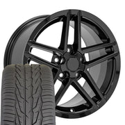 Set(4) 17x9.5 CV07 Gloss Black - 5x120.65 +54ET with 275/40r17 Toyo Extensa HP II Tires