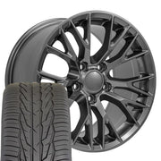 OE Wheels CV22 17x9.5 5x120.65 Gloss Gunmetal Wheels 275-40-17 Toyo Extensa HP II Tires SET