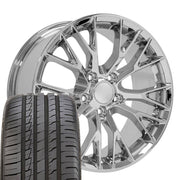Set(4) 18x8.5 CV22 Chrome - 5x120.65 +56ET with 245/40r18 Ironman iMove GEN 2 Tires