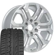Set(4) 20x9 CV28 Gloss Silver - 6x139.7 +28ET with 275/55r20 Ironman iMove GEN 2 SUV Tires
