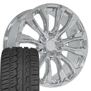 Set(4) 22x9 CV30 Chrome - 6x139.7 +28ET with 285/45r22 Ironman iMove GEN 2 SUV Tires