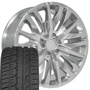 Set(4) 22x9 CV33 Polished - 6x139.7 +28ET with 285/45r22 Ironman iMove GEN 2 SUV Tires