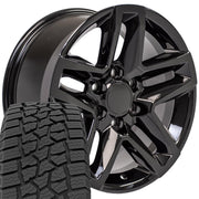 Set(4) 18x8.5 CV34B Gloss Black - 6x139.7 +26ET with 275/65r18 Ironman All Country AT-X Tires