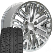 Set(4) 20x9 CV37 Chrome - 6x139.7 +28ET with 275/55r20 Ironman iMove GEN 2 SUV Tires
