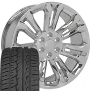 Set(4) 22x9 CV43 Chrome - 6x139.7 +24ET with 285/45r22 Ironman iMove GEN 2 SUV Tires