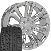 Set(4) 22x9 CV43B Chrome - 6x139.7 +24ET with 285/45r22 Ironman iMove GEN 2 SUV Tires