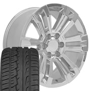 Set(4) 20x9 CV44 Chrome - 6x139.7 +24ET with 275/55r20 Ironman iMove GEN 2 SUV Tires