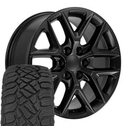 Set(4) 20x9 CV62 Satin Black - 6x139.7 +28ET with 275/55r20 Sailun TerraMax RT Tires