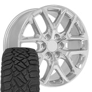 Set(4) 20x9 CV62 Chrome - 6x139.7 +28ET with 275/55r20 Sailun TerraMax RT Tires