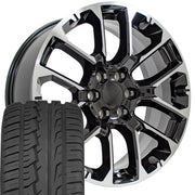 Set(4) 22x9 CV67 Gloss Black Machined - 6x139.7 +28ET with 285/45r22 Ironman iMove GEN 2 SUV Tires