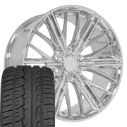 Set(4) 22x9.5 CV72 Chrome - 6x139.7 +18ET with 285/45r22 Ironman iMove GEN 2 SUV Tires