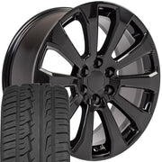 Set(4) 22x9 CV95 Gloss Black - 6x139.7 +28ET with 285/45r22 Ironman iMove GEN 2 SUV Tires