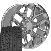 Set(4) 20x9 CV98B Chrome - 6x139.7 +24ET with 275/55r20 Ironman iMove GEN 2 SUV Tires