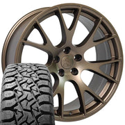 Set(4) 22x10 DG69 Satin Bronze - 5x139.7 +25ET with 33x12.50r22 TBB TS-57 RT Tires