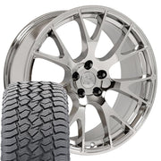 Set(4) 22x10 DG69 Chrome - 5x139.7 +25ET with 285/45r22 Sailun TerraMax AT2 Tires