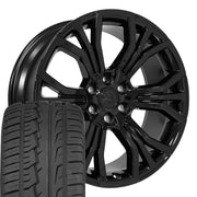 Set(4) 22x9 DG80 Gloss Black - 6x139.7 +19.05ET with 285/45r22 Ironman iMove GEN 2 SUV Tires