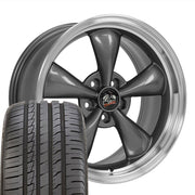 OE Wheels FR01 18x9 5x114.3 Gloss Anthracite Machined Lip Wheels 245-40-18 Ironman iMove GEN 2 Tires SET