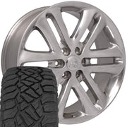Set(4) 22x9 FR76 Polished - 6x135 +44ET with 33x12.50r22 Sailun TerraMax RT Tires