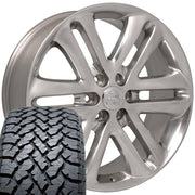 Set(4) 22x9 FR76 Polished - 6x135 +44ET with 285/45r22 TBB TS-37 AT Tires