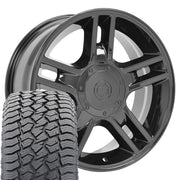 20" Replica Wheels fit Ford F-150 - FR81 Gloss Black 20x9, Sailun Tires Set