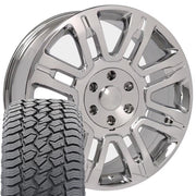 20" Replica Wheels fit Ford Expedition - FR98 Chrome 20x8.5, Sailun Tires Set