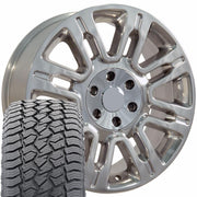 20" Replica Wheels fit Ford Expedition - FR98 Polished 20x8.5, Sailun Tires Set