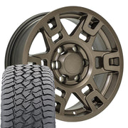 17" Replica Wheels fit Toyota 4Runner - TY16B Satin Bronze 17x7, Sailun Tires Set