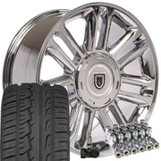 Set(4) 22x9 CA83 Chrome - 6x139.7 +31ET with 285/45r22 Ironman iMove GEN 2 SUV Tires &amp; TPMS