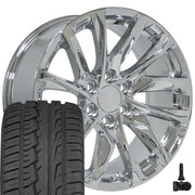 Set(4) 20x9 CA90 Chrome - 6x139.7 +28ET with 275/55r20 Ironman iMove GEN 2 SUV Tires &amp; TPMS