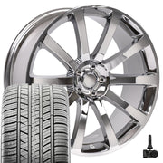 Set(4) 20x9 CL02 Chrome - 5x115 +25.55ET with 245/45r20 Sailun Atrezzo SVA2 Tires &amp; TPMS