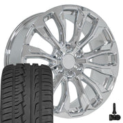 Set(4) 22x9 CV30 Chrome - 6x139.7 +28ET with 285/45r22 Ironman iMove GEN 2 SUV Tires &amp; TPMS